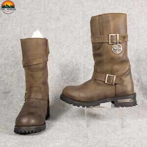 Milwaukee Riding Boots Brown Leather Oil Heat Resistant Extra Comfort Men's 7.5